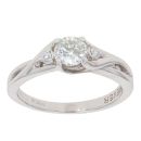Platinum 0.54ct Brilliant Cut Diamond Solitaire Ring