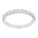 9ct White Gold 0.75ct Diamond Half Eternity Ring