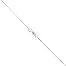 18ct White Gold 0.20ct Princess Cut Diamond Bar Pendant And Chain 16"