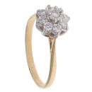 18ct Yellow Gold 0.45ct Brilliant Cut Diamond Cluster Ring