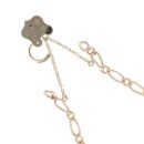 9ct Yellow Gold Shield Lock Charm Bracelet 7"