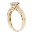 9ct Yellow Gold 0.50ct Brilliant Cut Diamond Cluster Ring