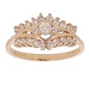 9ct Yellow Gold Cubic Zirconia Gemstone Fancy Ring