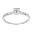 18ct White Gold 0.26ct Diamond Cluster Ring