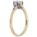 18ct Yellow Gold 0.42ct Emerald Cut Diamond Solitaire Ring