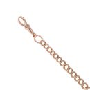 9ct Rose Gold Albert Bracelet 8"