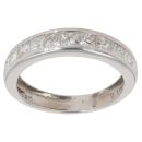 9ct White Gold 1.00ct Princess Cut Diamond Half Eternity Ring