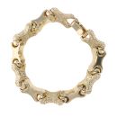 9ct Yellow Gold Spanner Style Patterned 7.5"