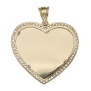 14ct Yellow Gold Cubic Zirconia Heart Pendant