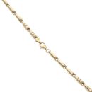 14ct Yellow Gold Twisted Bar Link Fancy Chain 22"