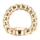14ct Yellow Gold Monaco Curb Classic Plain Lock Bracelet 8.5"
