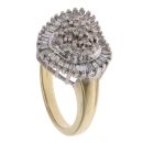 18ct Yellow Gold 1.00ct Diamond Cluster Ring