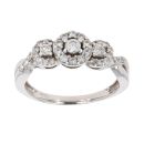18ct White Gold 0.50ct Brilliant Cut Diamond Cluster Ring
