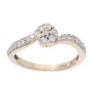 9ct Yellow Gold 0.30ct Diamond Cluster Ring