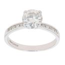 9ct White Gold Cubic Zirconia Solitaire Ring
