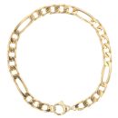 18ct Yellow Gold Figaro Bracelet 8.5"