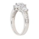 Silver Cubic Zirconia Three Stone Ring by Icesia