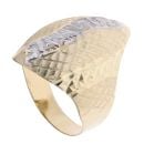 14ct Yellow And White Gold Greek Key Fancy Ring