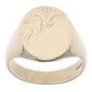 9ct Yellow Gold Patterned Signet Ring