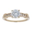 14ct Yellow Gold Cubic Zirconia Stone Set Ring