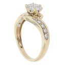9ct Yellow Gold 0.25ct Brilliant Cut Diamond Cluster Ring