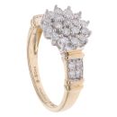 9ct Yellow Gold 0.50ct Diamond Cluster Ring