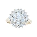 9ct Yellow Gold Cubic Zirconia Cluster Ring