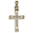 9 Carat Yellow Gold 0.12pts Channel Set Cross