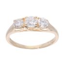 9ct Yellow Gold 0.80ct Diamond Trilogy Ring