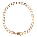 9ct Yellow Gold Square Curb Bracelet 8.5"
