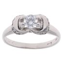 9ct White Gold Cubic Zirconia Solitaire Ring