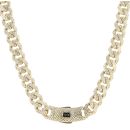 14ct Yellow Gold Monaco Patterned Curb Classic Flex Lock Chain 24"