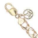 9ct Yellow Gold Double Curb Masonic Bracelet 8.5"