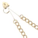 9ct Yellow Gold Heart Charm Bracelet 7.5"