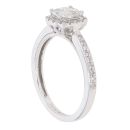 18ct White Gold 0.40ct Brilliant And Pie Cut Diamond Cluster Ring