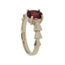 9ct Yellow Gold Garnet Single Stone Ring