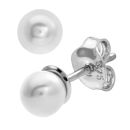 9ct White Gold Pearl Stud Earrings
