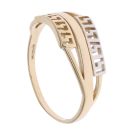 14ct Yellow And White Gold Greek Key Wave Ring