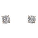 9ct Yellow Gold 0.26cts Diamond Stud Earrings by Anya Belle