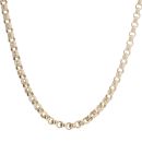 9ct Yellow Gold Plain And Patterned Belcher Chain 16"