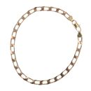 9ct Yellow Gold Square Link Curb Bracelet 8.5"