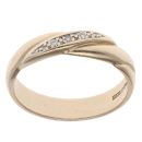 9ct Yellow Gold 0.05ct Diamond Fancy Ring