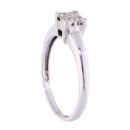 18ct White Gold 0.25ct Princess Cut Diamond Cluster Ring