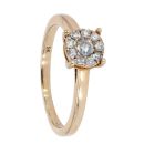 9ct Yellow Gold 0.14cts Diamond Cluster Ring by Anya Belle