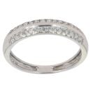9ct White Gold 0.25ct Brilliant Cut Diamond Two Row Ring