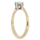 18ct Yellow Gold 0.25ct Emerald Cut Diamond Solitaire Ring