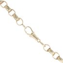 9ct Yellow Gold Patterned and Plain Belcher Chain 26"