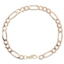 9ct Yellow Gold Figaro Bracelet 9"