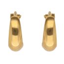 22ct Yellow Gold Classic Plain Basket Hoop Earrings