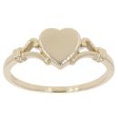 9ct Yellow Gold Heart Signet Ring